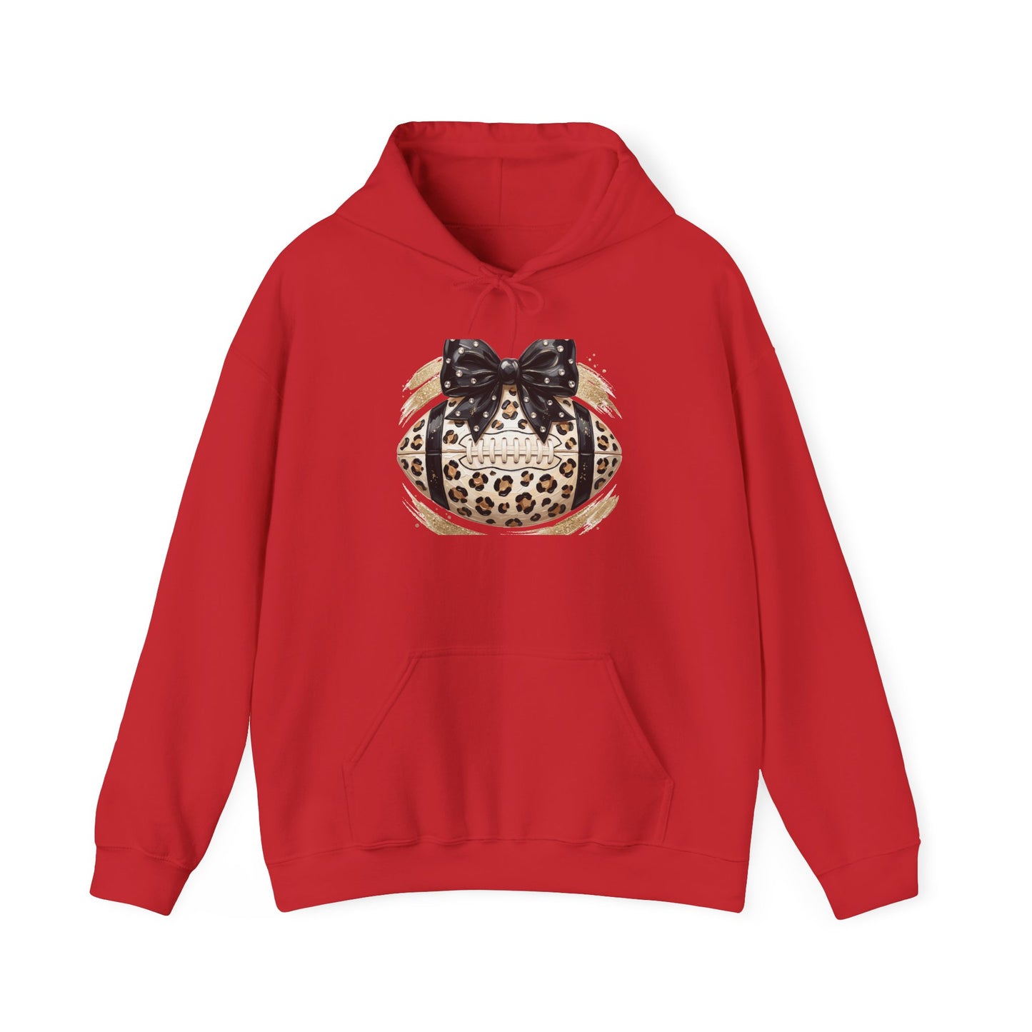 Leopard Print Pumpkin Hoodie with Black Bow — Fall Halloween Sweatshirt