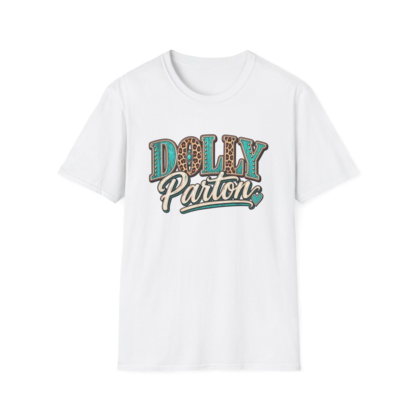 Dolly Parton Leopard-Accent Graphic T-Shirt