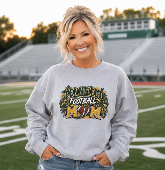 Football Mom Crewneck Sweatshirt — Pennfield Football Mom Pullover