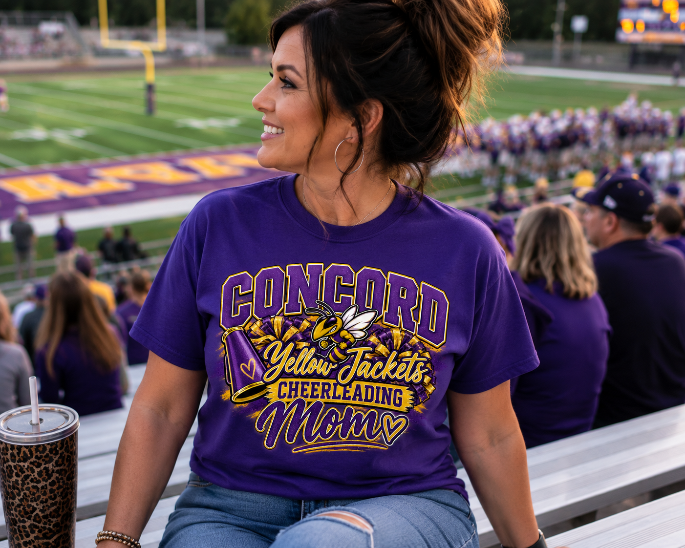 Concord Yellow Jackets Cheerleading Mom T-Shirt