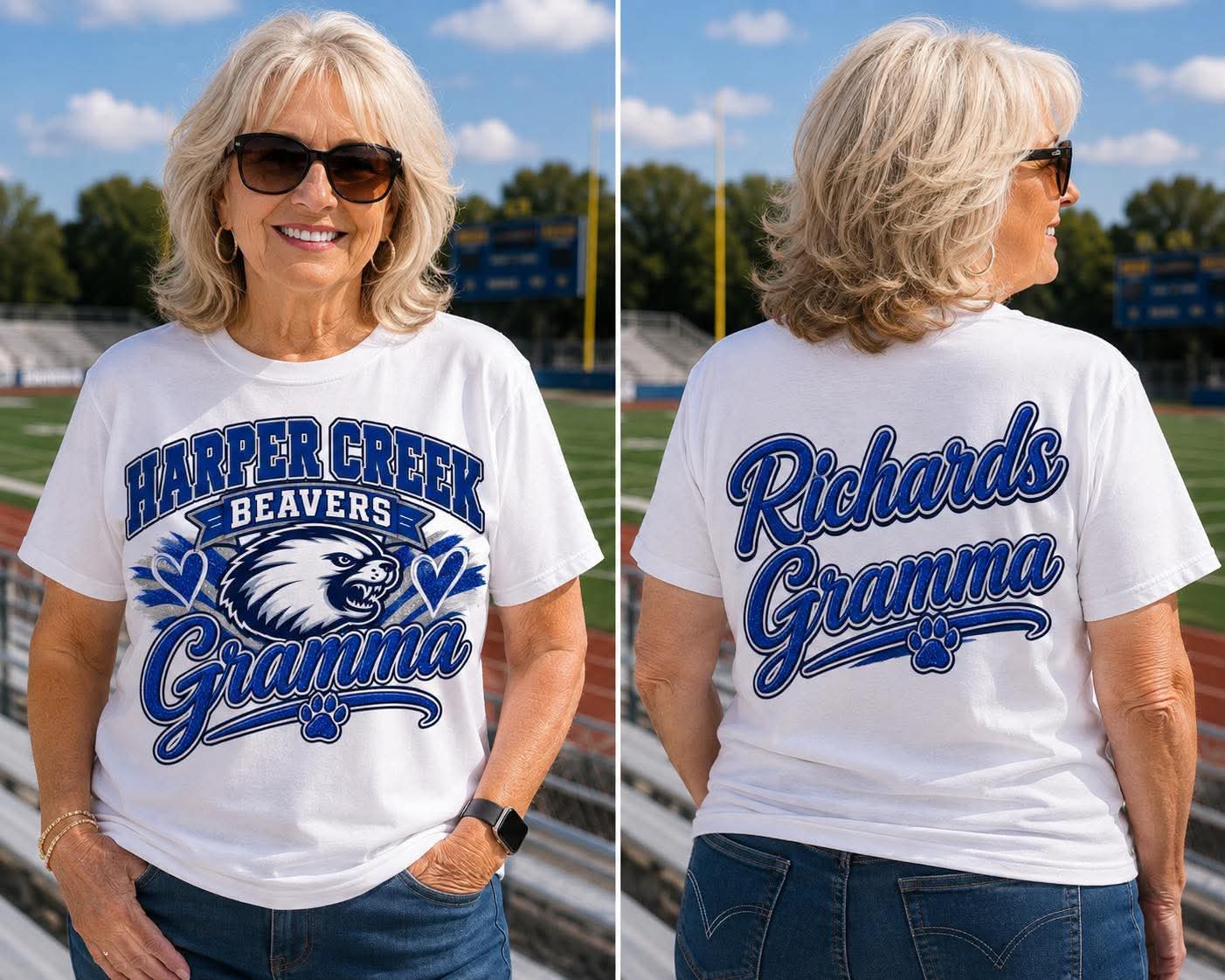 Harper Creek Beavers 'Gramma' T-Shirt — Grandma School Spirit Tee