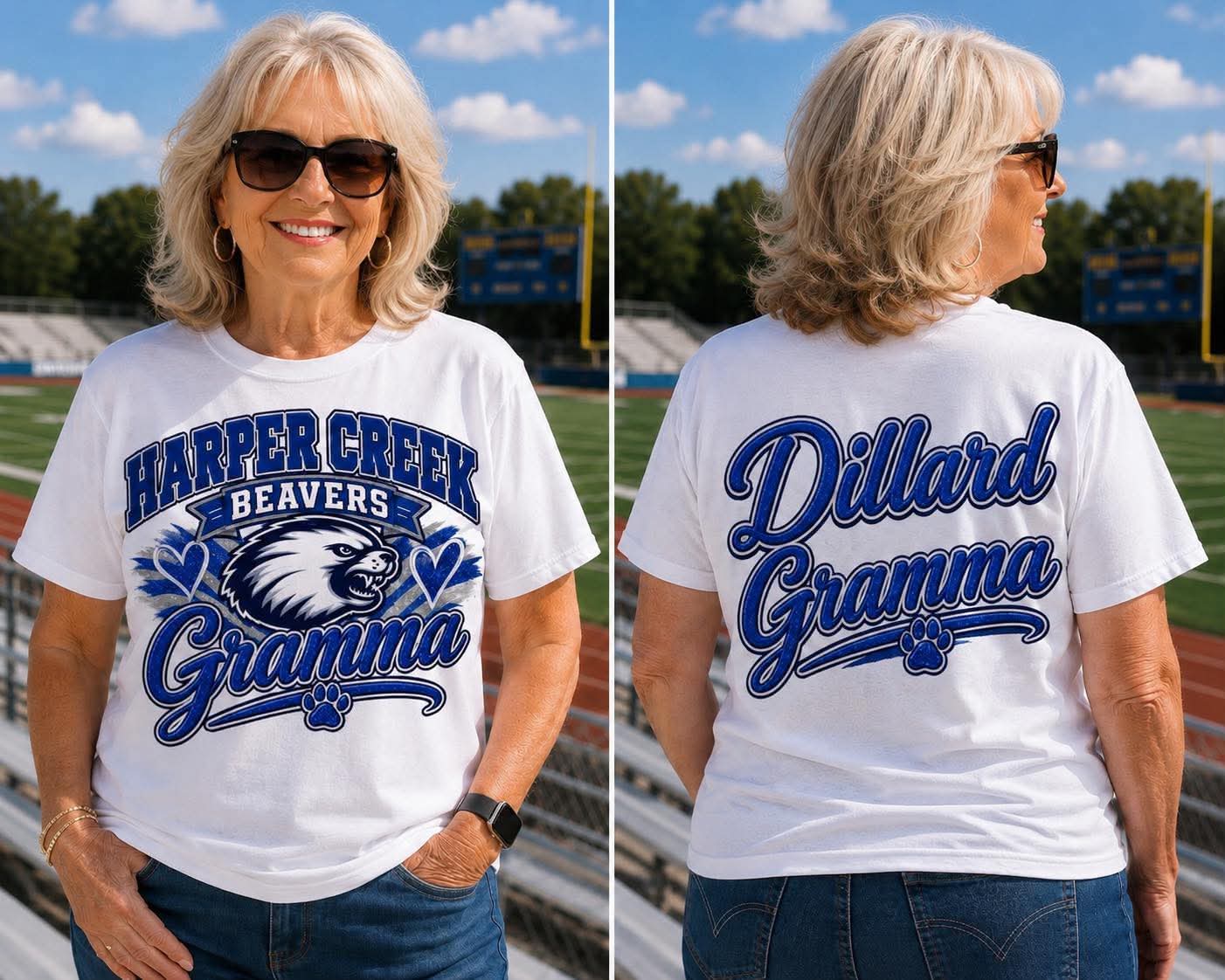 Harper Creek Beavers 'Grandma' T-Shirt — Proud School Spirit Tee
