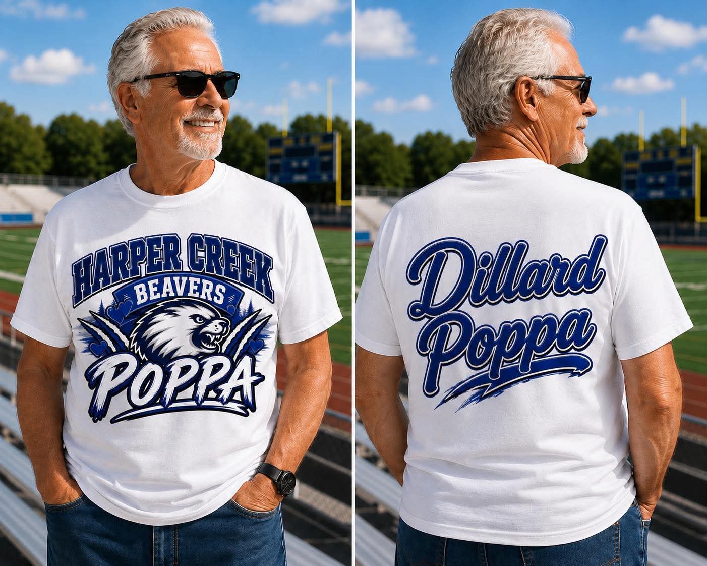 Harper Creek Poppa T-Shirt — Vintage Mascot Dad Tee
