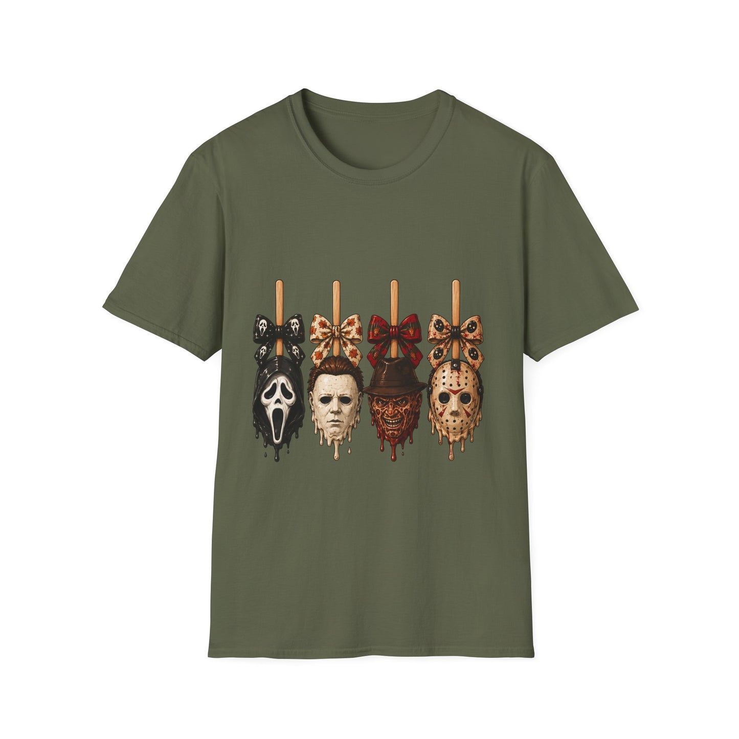 Horror Mask Popsicle T-Shirt — Halloween Thriller Graphic Tee