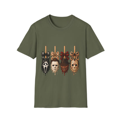 Horror Mask Popsicle T-Shirt — Halloween Thriller Graphic Tee