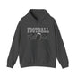 Football Mom Hoodie - Vintage Grunge Football Graphic