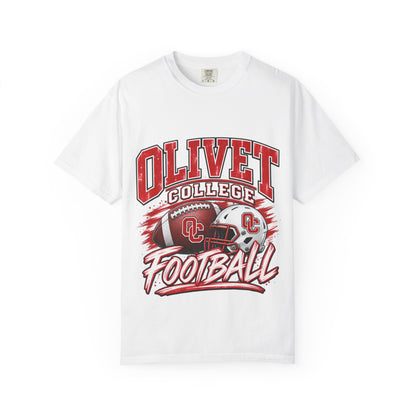 Olivet College Football T-Shirt — Red Helmet & Number 26 Fan Tee