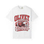 Olivet College Football T-Shirt — Red Helmet & Number 26 Fan Tee