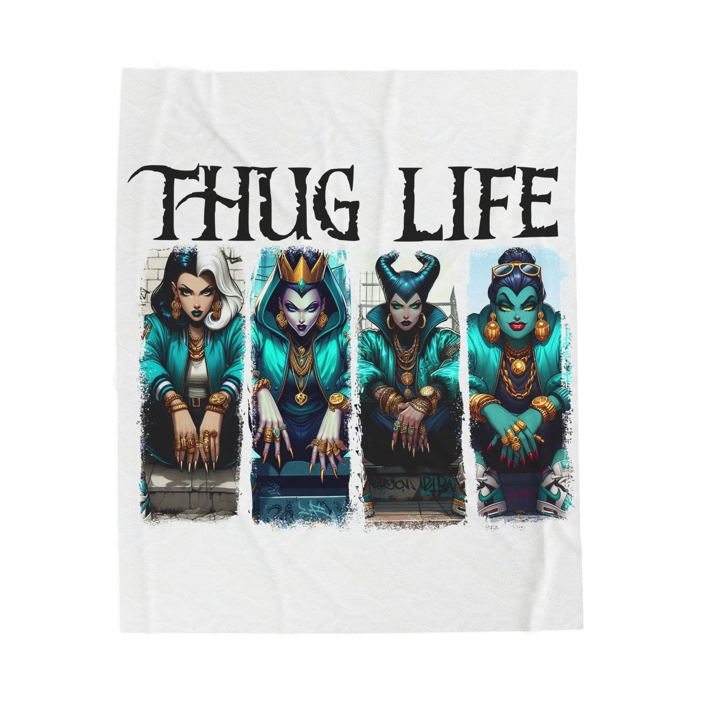 Villainesses Velveteen Plush Blanket — Cozy Graphic Throw for Fans