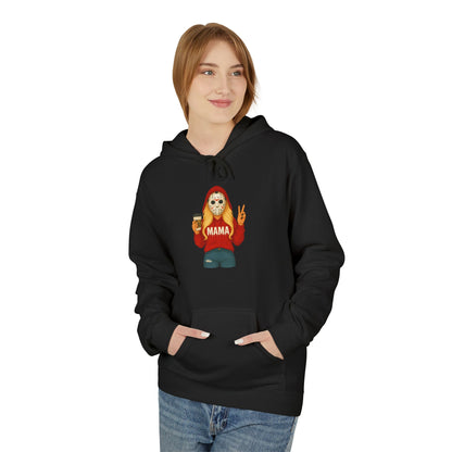 Cozy Coffee Girl Graphic Hoodie — Cute Peace Sign Coffee Cup Sweatshirt