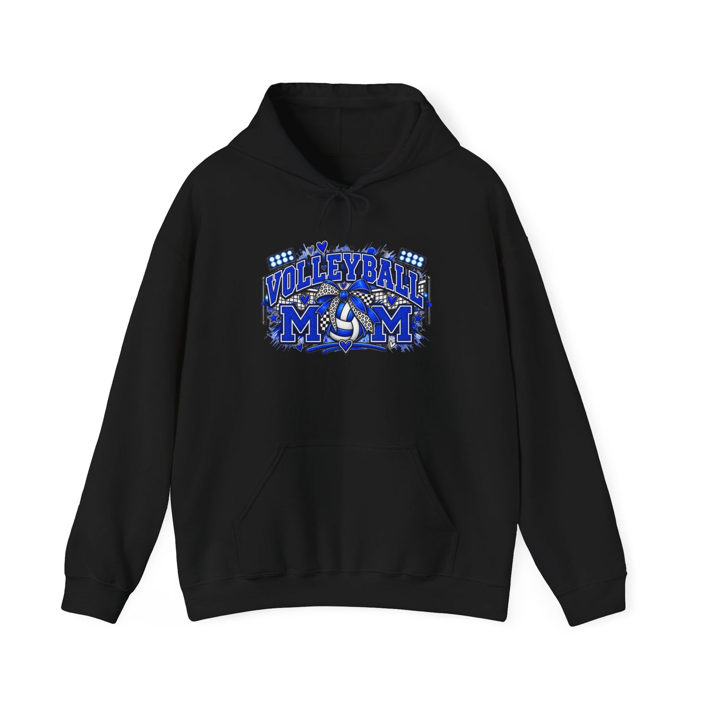 Volleyball Mom Hoodie — Blue Team Spirit Pullover