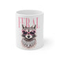 Feral Raccoon Pink Sunglasses Coffee Mug — Cute Animal Lover Gift