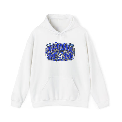 Volleyball Mom Hoodie — Blue Team Spirit Pullover