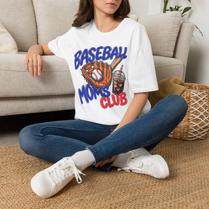 Baseball Moms Club T‑Shirt — Cute Baseball Glove & Snack Design