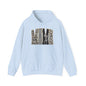 Cowhide Patchwork Hoodie — Leopard & Flag Graphic Pullover