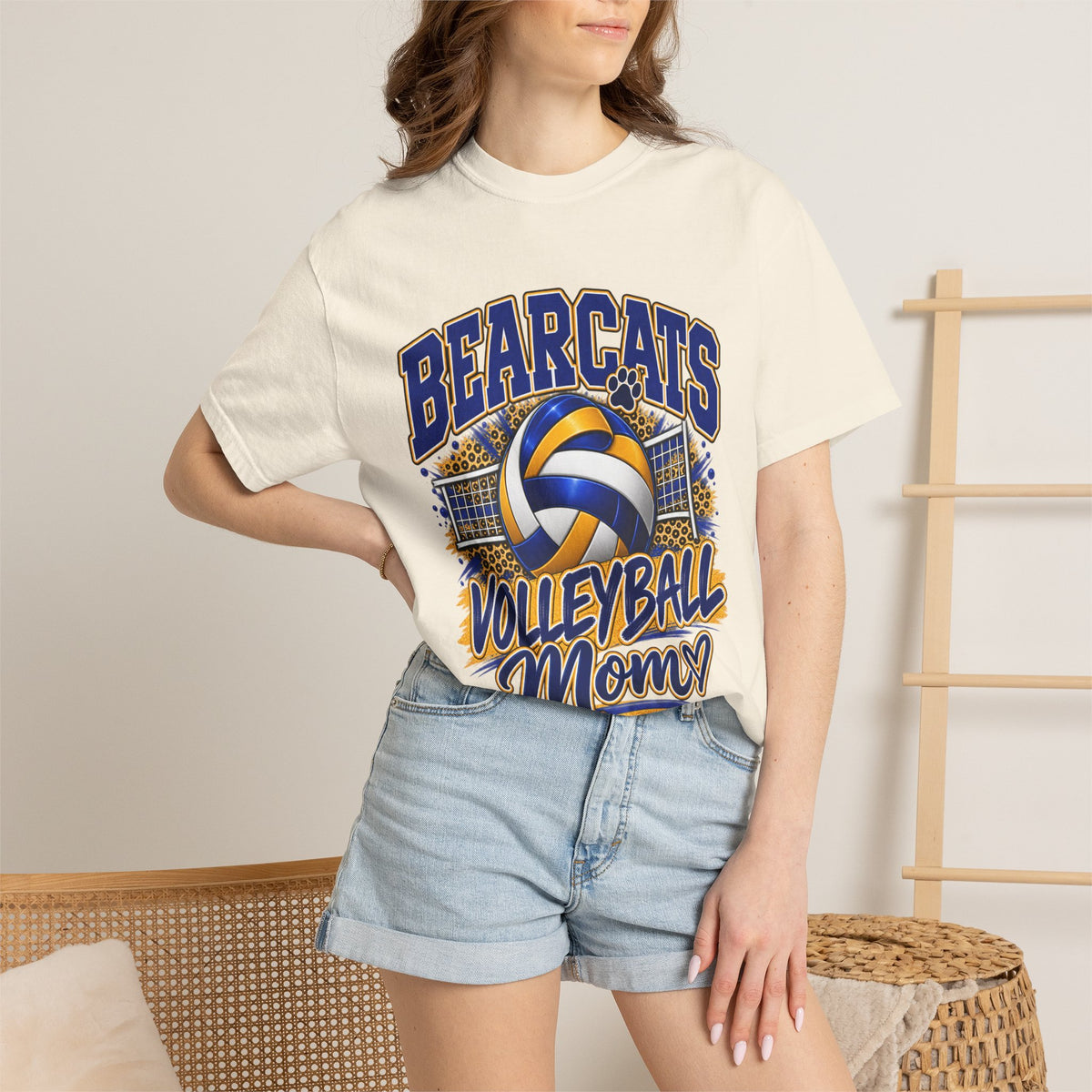 Bearcats Volleyball Mom T‑Shirt — Team Spirit Volleyball Mom Tee