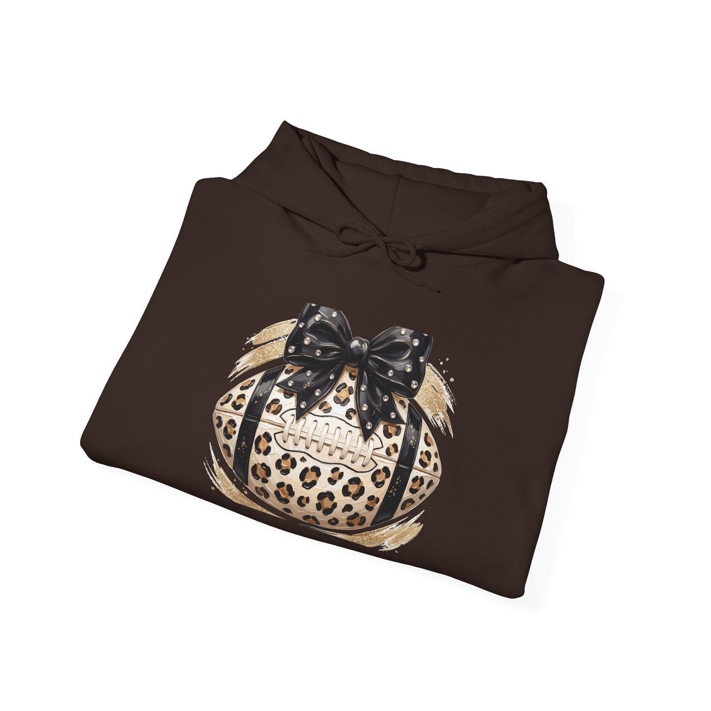 Leopard Print Pumpkin Hoodie with Black Bow — Fall Halloween Sweatshirt