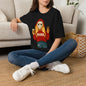 Mama Jason Horror Mask T-Shirt — Funny Mom Halloween Tee with Coffee & Peace Sign