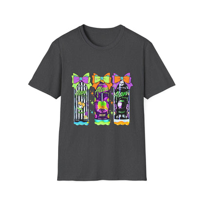 Halloween Ghost Bow T-Shirt — Colorful Trio Graphic Tee
