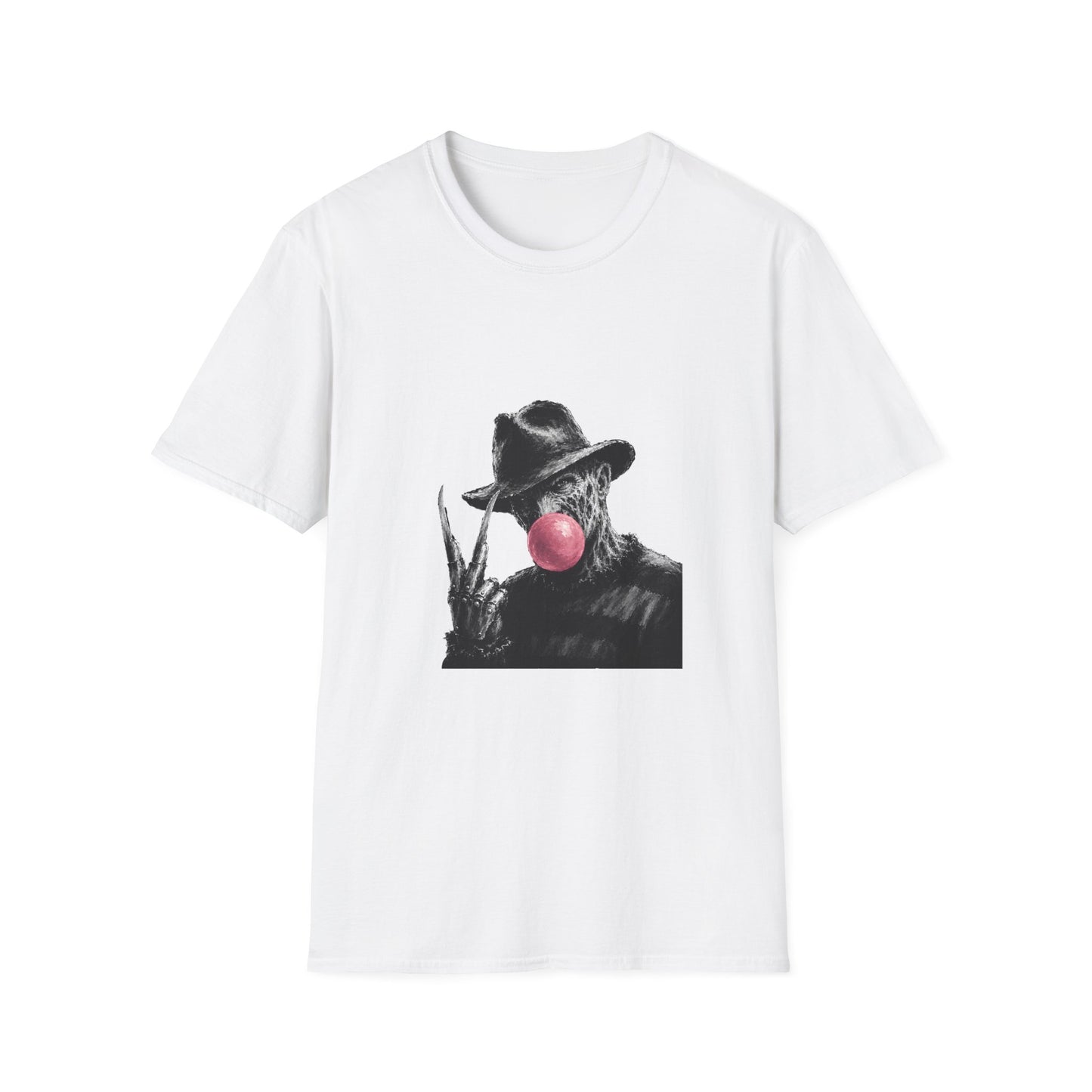 Horror Character Bubblegum T-Shirt — Vintage Freddy-Inspired Graphic Tee