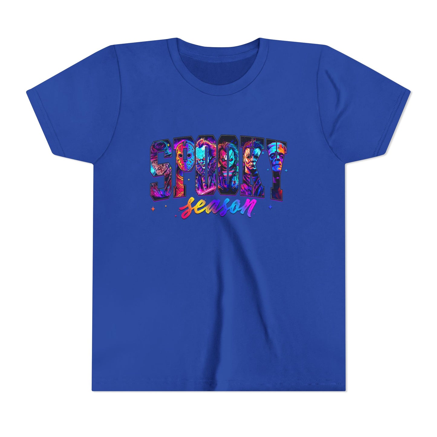 Youth Tee — "Spooky Season" Colorful Halloween Graphic Shirt