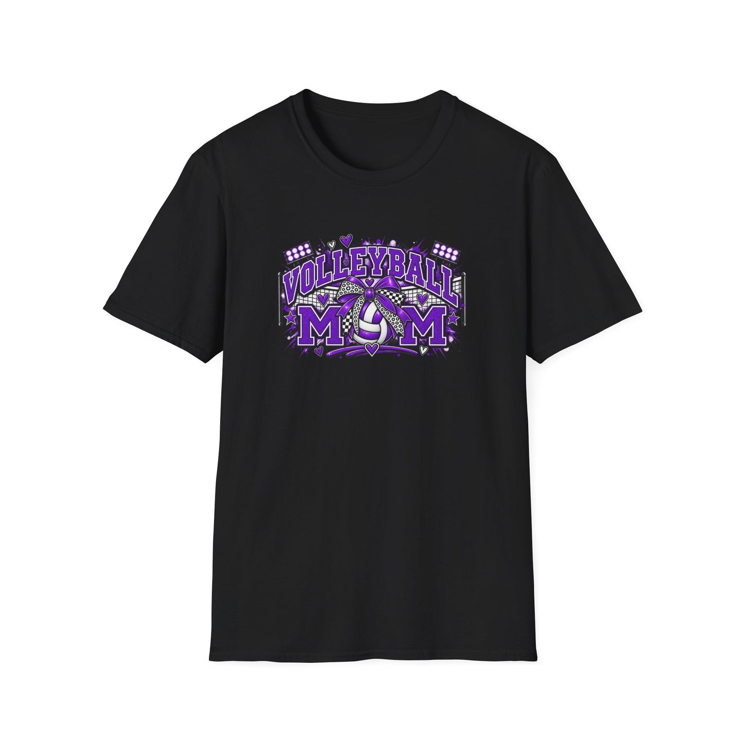 Volleyball Mom T-Shirt — Purple Volleyball Mom Graphic Tee