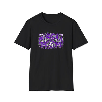 Volleyball Mom T-Shirt — Purple Volleyball Mom Graphic Tee