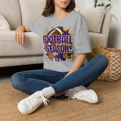 Football Season T‑Shirt — Retro Helmet & Goalpost Game Day Tee
