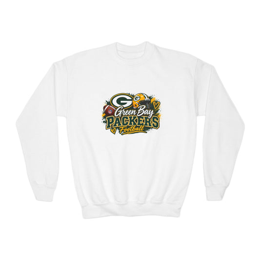 Green Bay Packers Youth Crewneck Sweatshirt — Vintage Football Logo