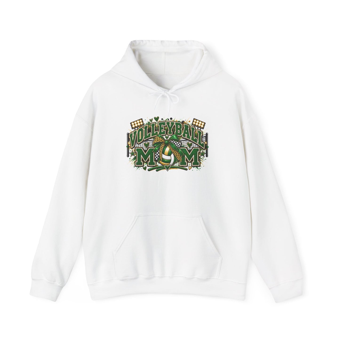 Volleyball Mom Hoodie – Green Team Spirit Sweatshirt
