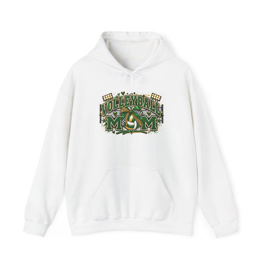 Volleyball Mom Hoodie – Green Team Spirit Sweatshirt