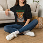 Boujee Leopard T-Shirt — Stylish Women’s Graphic Tee with Jeweled Cat Design
