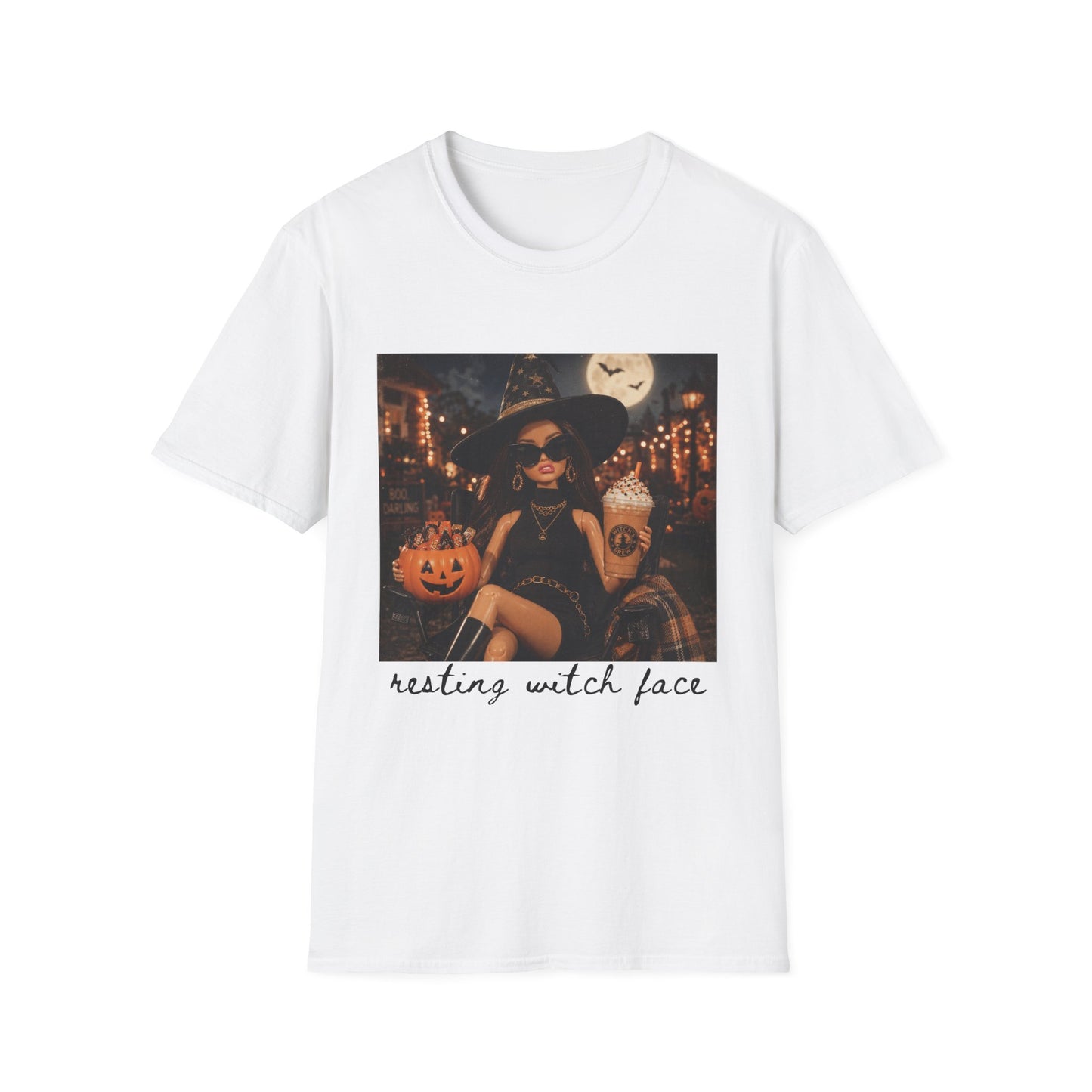 Halloween Witch Tee — 'Resting Witch Face' Graphic T-Shirt