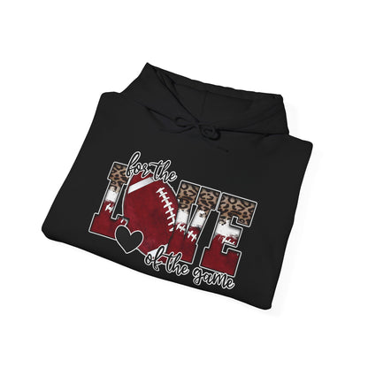 Football Mom Hoodie – "For the Love of the Game" Leopard Print Football Sweatshirt