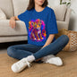 Cute Neon Leopard Cub T-Shirt — Colorful Watercolor Animal Graphic Tee