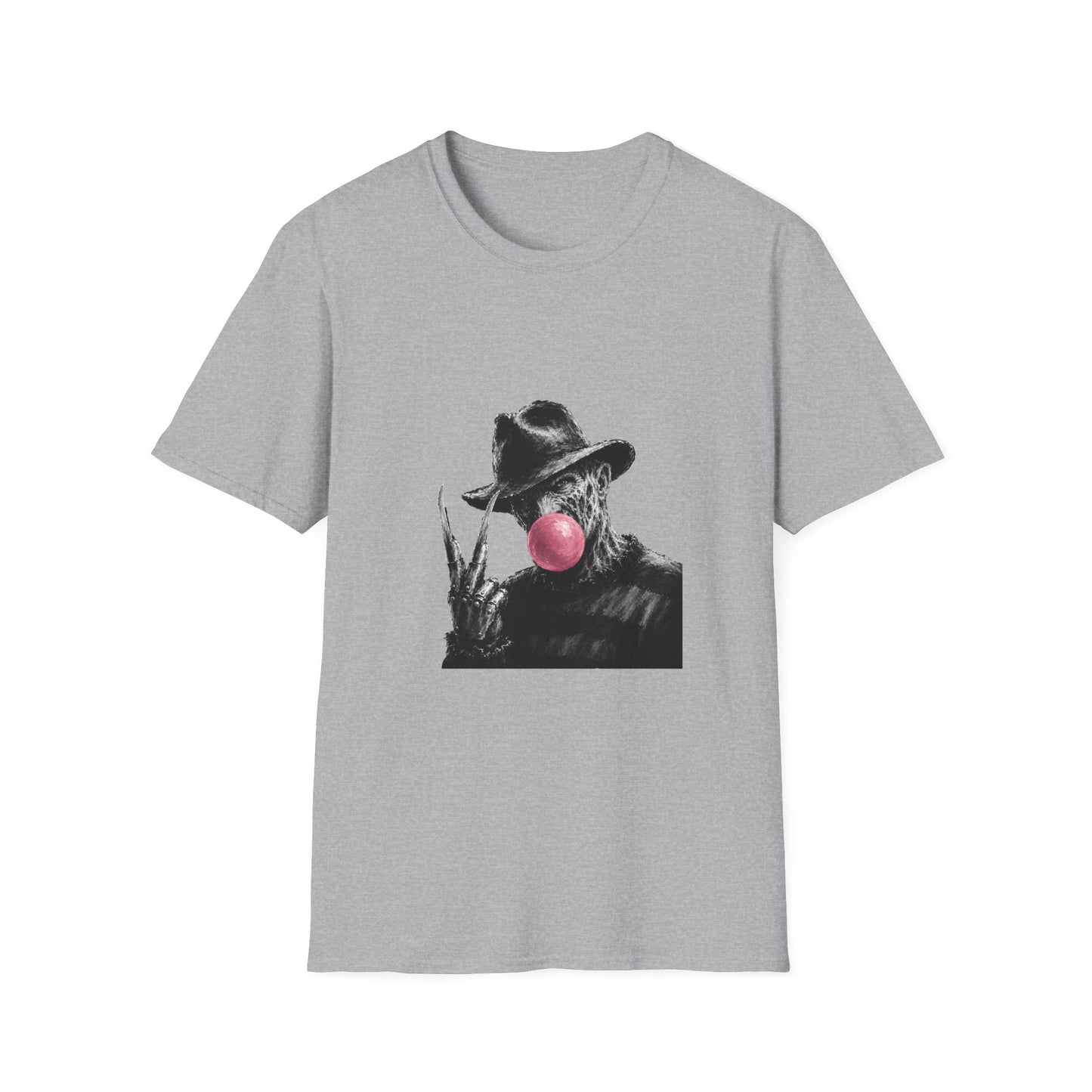 Horror Character Bubblegum T-Shirt — Vintage Freddy-Inspired Graphic Tee