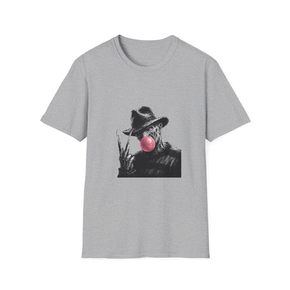 Horror Character Bubblegum T-Shirt — Vintage Freddy-Inspired Graphic Tee