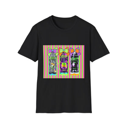 T‑Shirt — Colorful Pop Art Perfume Bottles Design (Alani Text)