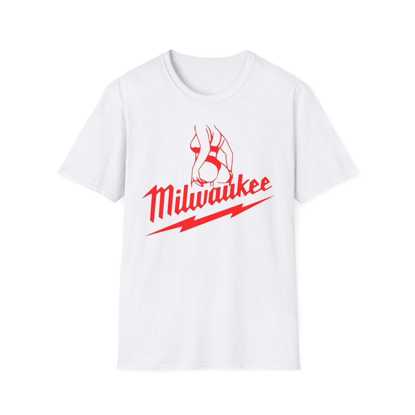 Milwaukee Pinup Tee — Retro Script & Lightning Graphic T‑Shirt