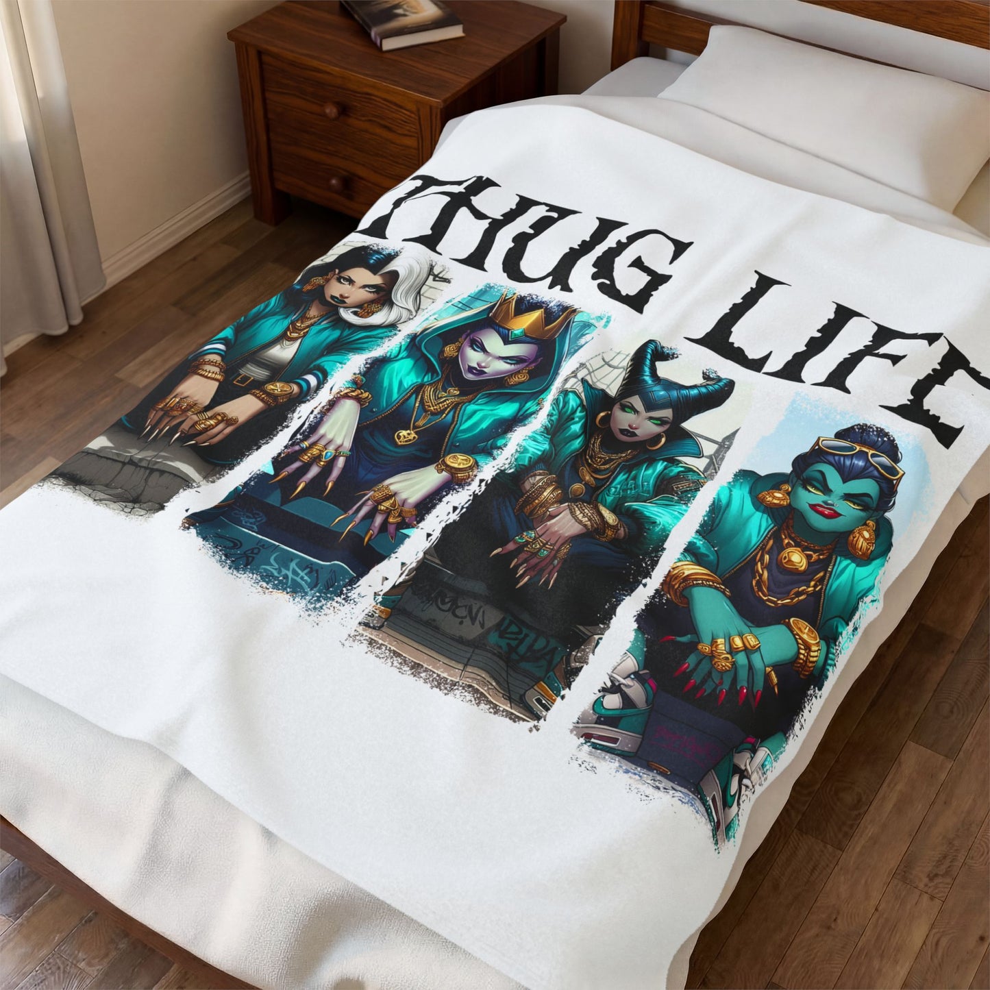 Villainesses Velveteen Plush Blanket — Cozy Graphic Throw for Fans