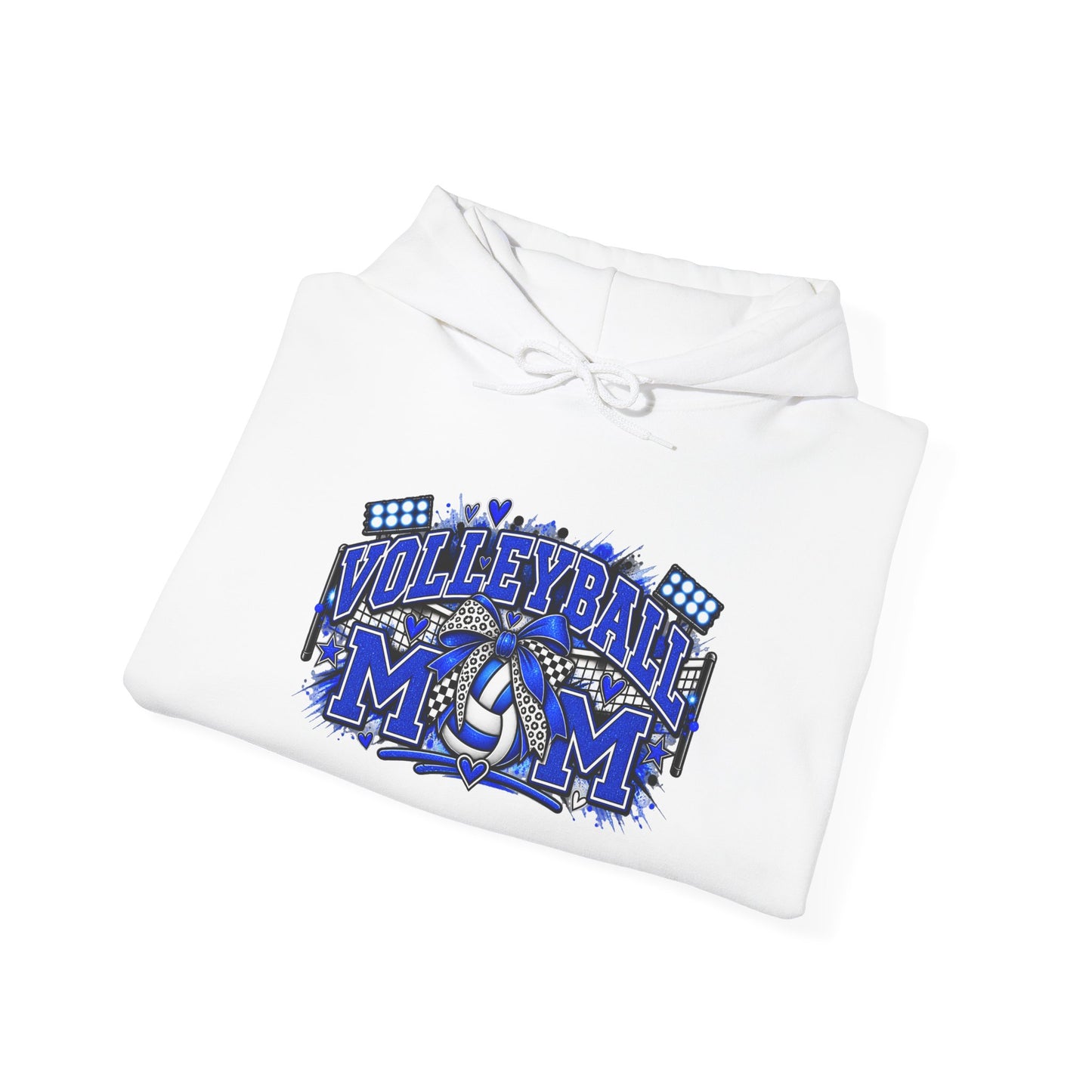 Volleyball Mom Hoodie — Blue Team Spirit Pullover