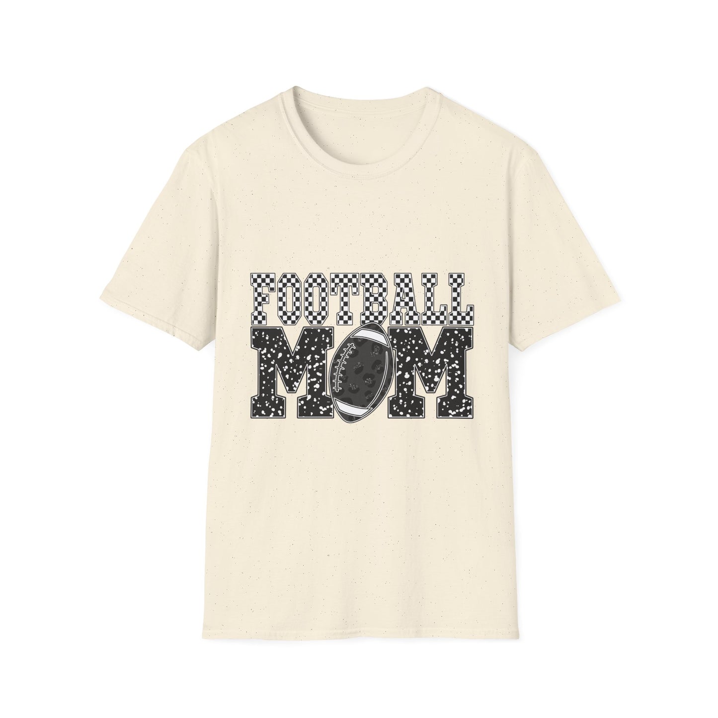 Football Mom T‑Shirt — Vintage Black & White Game Day Tee