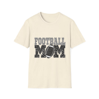 Football Mom T‑Shirt — Vintage Black & White Game Day Tee