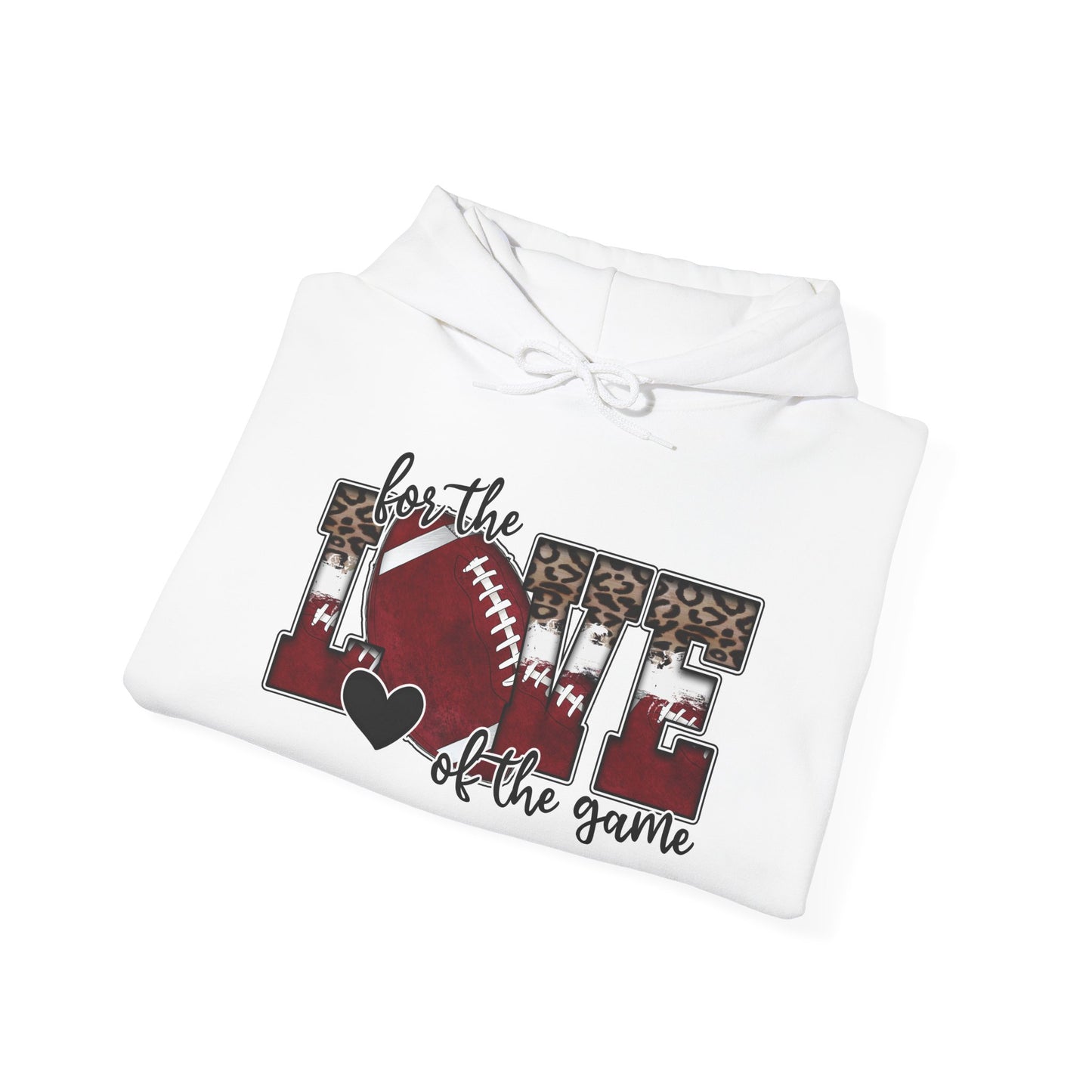 Football Mom Hoodie – "For the Love of the Game" Leopard Print Football Sweatshirt