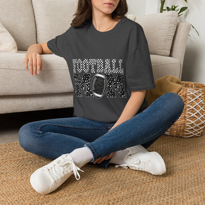Football Mom T‑Shirt — Vintage Black & White Game Day Tee
