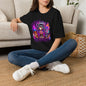 T-Shirt — "Pretty Good At" Colorful Glam Girl Skull Graphic Tee