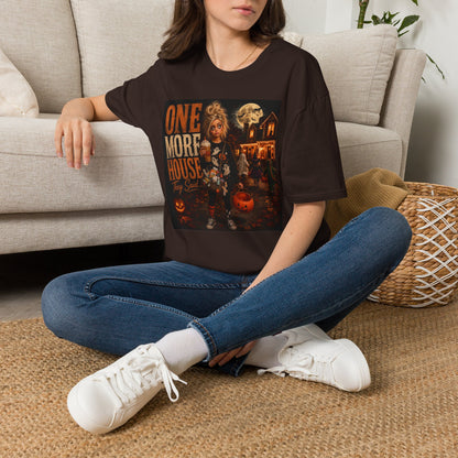 Halloween Tee – "One More House" Spooky Night Graphic T-Shirt