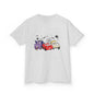 Kids Halloween Monster Cars Tee — Cute Spooky Racing Trucks Design