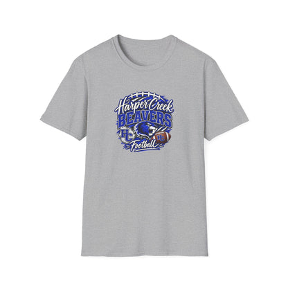 Harper Creek Beavers Football T-Shirt — Team Logo Tee