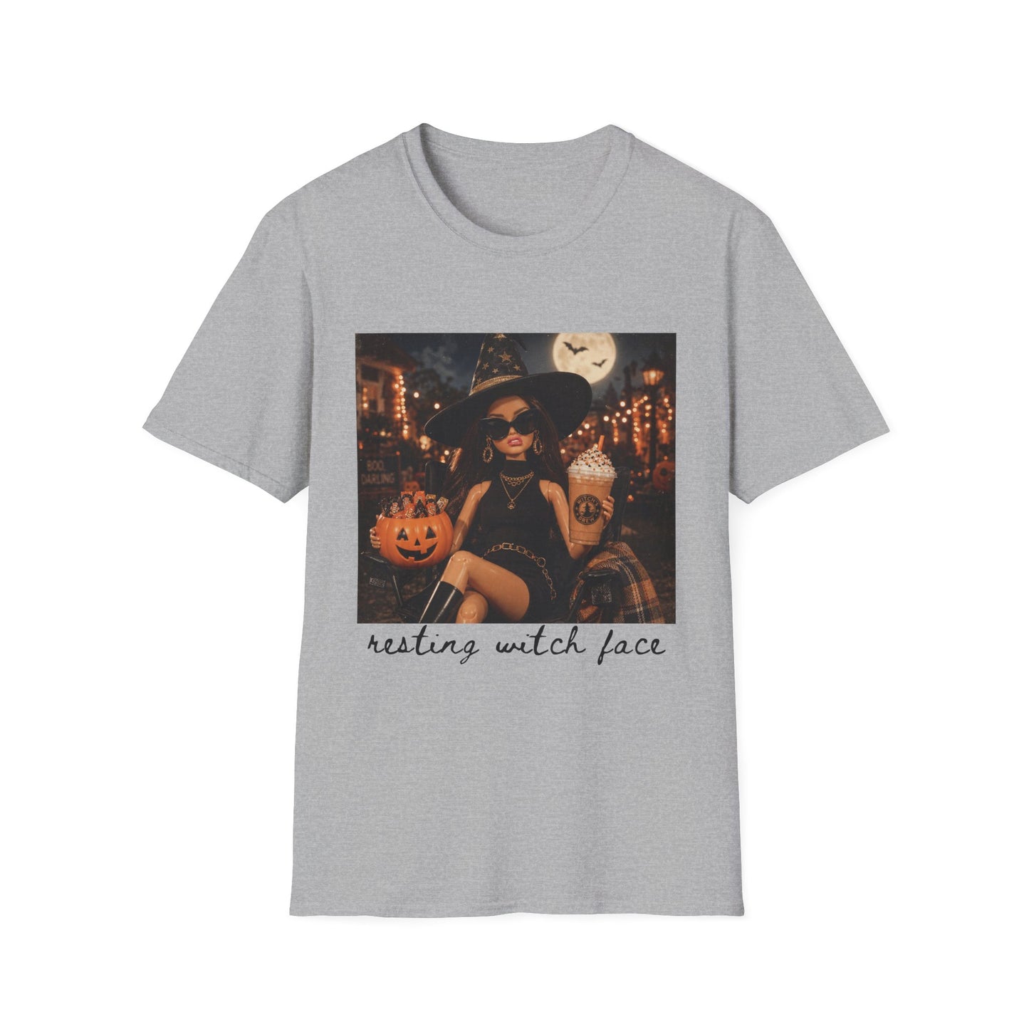 Halloween Witch Tee — 'Resting Witch Face' Graphic T-Shirt